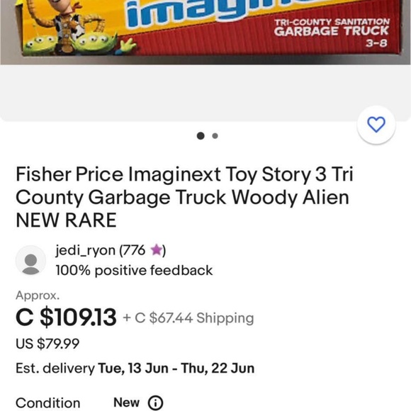 Fisher Price Imaginext Toy Story 3 Tri County Garbage Truck Woody Alien - Picture 3 of 3
